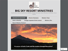 Tablet Screenshot of bigskyresortministries.com